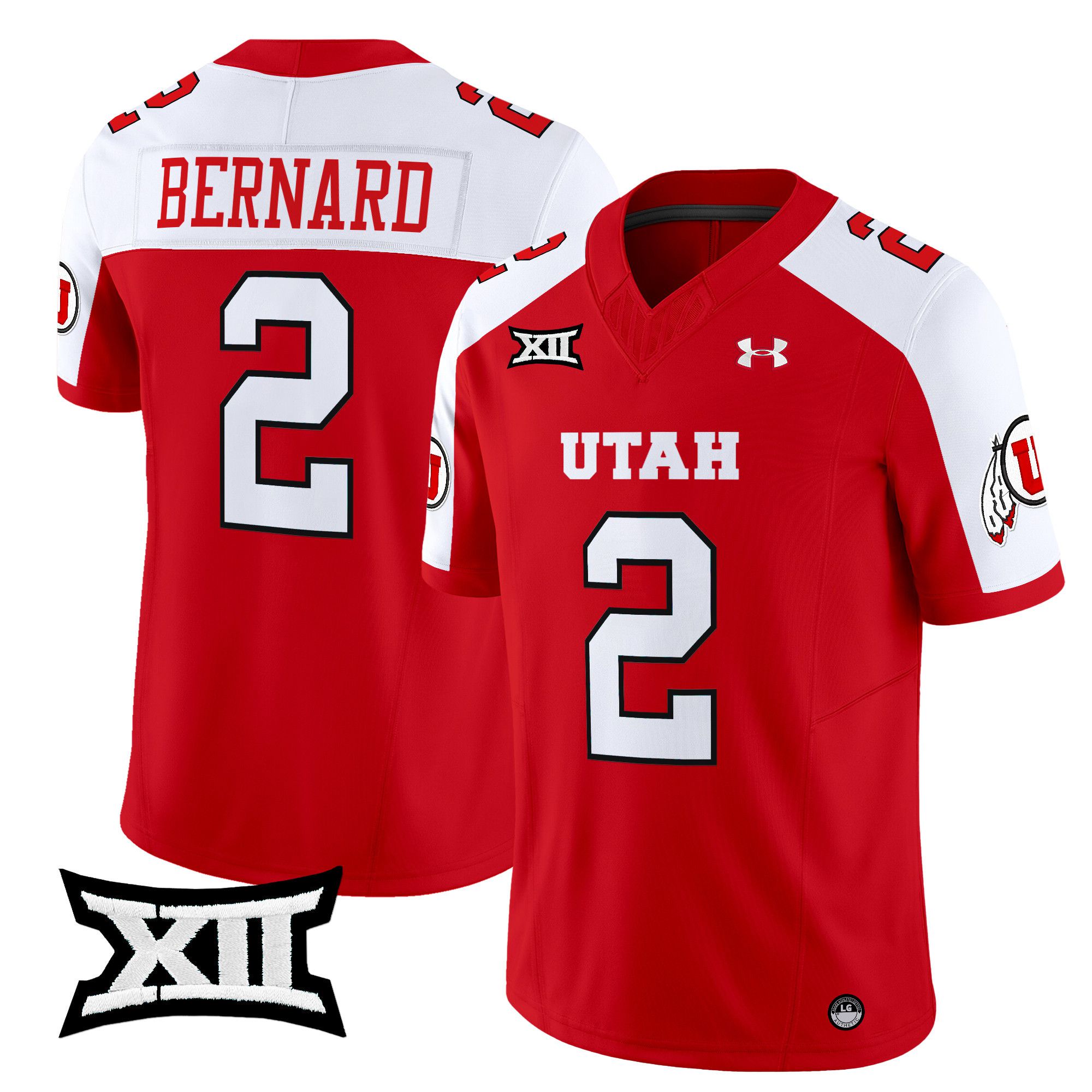 Men Utah Utes #2 Bernard Red 2024 Vapor Limited NCAA Jersey style 1->more ncaa teams->NCAA Jersey